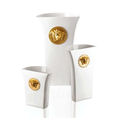 versace vase white|Versace vase for sale.